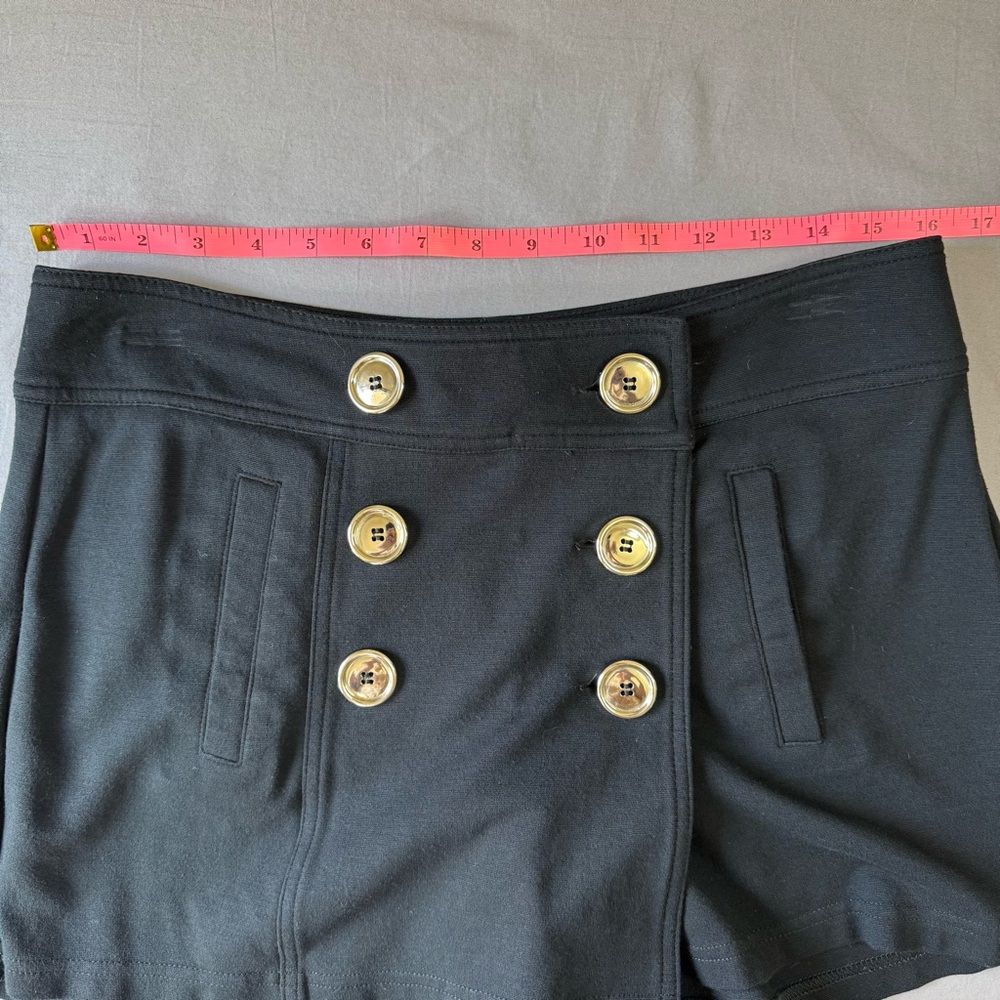 Cache women 8 accent button front preppy skort black - Picture 11 of 13